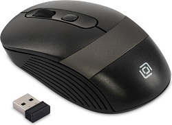 Мышь Оклик 310MW черный/серый оптическая (3200dpi) беспроводная USB для ноутбука (4but)
