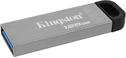Флеш Диск Kingston 128Gb DataTraveler Kyson DTKN/128GB USB3.1 серебристый/черный