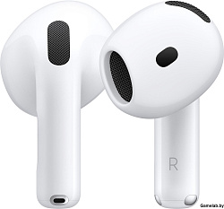 Гарнитура вкладыши Apple A3055,A3056,A3059 AirPods 4 ANC белый беспроводные bluetooth в ушной ракови