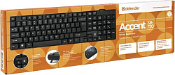 Проводная клавиатура DEFENDER Accent SB-720 RU,черный,компактная