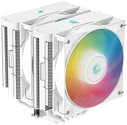 Кулер DEEPCOOL AG620 DIGITAL WH ARGB LGA1700/1200/115X/AM5/AM4 (8шт/кор, TDP 260W, PWM, DUAL Fan 120