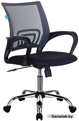 Кресло Бюрократ CH-695NSL темно-серый TW-04 сиденье черный TW-11 крестовина металл хром