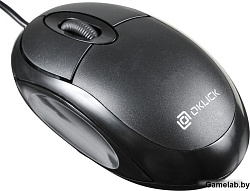 Мышь Oklick 105S черный оптическая (800dpi) USB для ноутбука (2but)