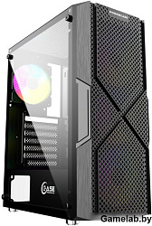 Корпус Powercase Mistral T4B, Tempered Glass, 4x 120mm 5-color fan, чёрный, ATX  (CMITB-L4)