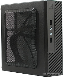 Slim Case Powerman ME100S-BK front fan 4cm, 120W adapter, Mini ITX, VESA