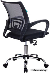 Кресло Бюрократ CH-695NSL темно-серый TW-04 сиденье черный TW-11 крестовина металл хром