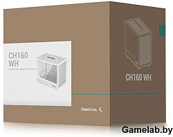 Корпус Deepcool CH160 белый без БП miniITX 7x120mm 1xUSB3.0 audio bott PSU