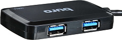 Разветвитель USB 3.0 Buro BU-HUB4-U3.0-S 4порт. черный	BURO	BU-HUB4-U3.0-S	