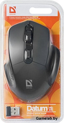 Мышь беспроводная оптическая DEFENDER Datum MB-345 черный,4 кнопки, 800-1600 dpi52345