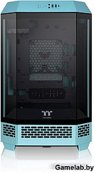Корпус Thermaltake The Tower 300 Turquoise голубой без БП miniITX 7x120mm 5x140mm 2xUSB3.0 audio bot