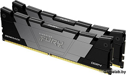 DDR 4 DIMM 64Gb PC28800, 3600Mhz, Kingston FURY Renegade Black CL18 (Kit of 2) (KF436C18RB2K2/64) (r