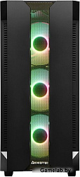Корпус CHIEFTEC HUNTER GS-01B-OP без БП, боковая панель из закаленного стекла, 3xARGB LED 120мм вент