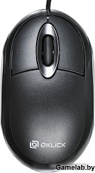 Мышь Oklick 105S черный оптическая (800dpi) USB для ноутбука (2but)