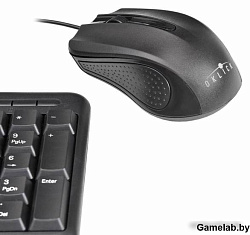 MK-5330	Клавиатура + мышь Oklick 600M клав:черный мышь:черный USB