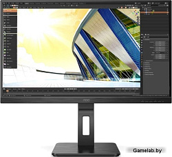 27" AOC 27P2Q 1920x1080 75Hz IPS LED 16:9 4ms D-Sub DVI HDMI DP 4*USB3.2 50M:1 1000:1 178/178 250cd 