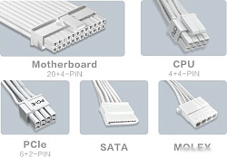 Блок питания PHANTEKS AMP BH 650W (Без кабеля 12V-2x6 (12+4pin), 80 Plus Bronze, ATX 3.1, APFC, 120m