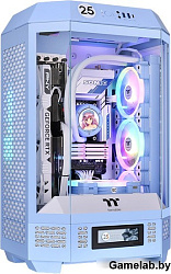 Корпус Thermaltake The Tower 300 Hydrangea голубой без БП miniITX 7x120mm 5x140mm 2xUSB3.0 audio bot