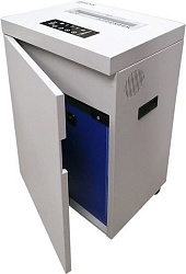 Шредер Office Kit S500 белый (секр.P-5)/фрагменты/17лист./50лтр./скрепки/скобы/пл.карты/CD