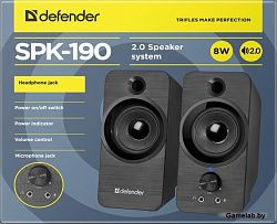 Колонки DEFENDER SPK-190 черный, 8 Вт, питание от USB