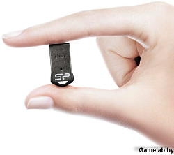 Флеш Диск Silicon Power 64Gb Touch T01 SP064GBUF2T01V1K USB2.0 черный/серебристый