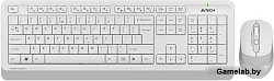 Клавиатура + мышь A4 Fstyler FG1010 клав:белый/серый мышь:белый/серый USB беспроводная