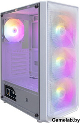 Корпус 1STPLAYER FD3 White / ATX / 4x120mm LED fans inc. / FD3-WH-4F1-W