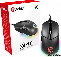 Мышь MSI Clutch GM11 черный оптическая (5000dpi) USB (6but)