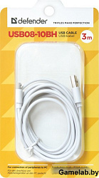 Кабель USB2.0 TO MICRO-USB 3M USB08-10BH 87468 DEFENDER