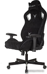 Кресло игровое Knight Outrider черный Light-20 с подголов. крестов. металл