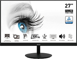 MSI 27" MSI PRO MP271A Black (IPS, 1920x1080, D-Sub+HDMI+DP, 1 ms, 178°/178°, 300 cd/m, 1000:1 (100M