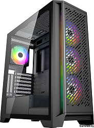 Корпус Оклик OCC-MD304 черный без БП ATX 10x120mm 5x140mm 2xUSB2.0 1xUSB3.0 audio bott PSU