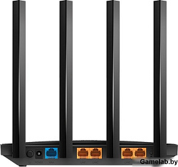 Роутер беспроводной TP-Link Archer C6U AC1200 10/100/1000BASE-TX черный