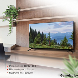 Телевизор LED Starwind 43" SW-LED43SG300 Яндекс.ТВ Frameless черный FULL HD 60Hz DVB-T DVB-T2 DVB-C 