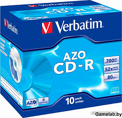 Диск CD-R Verbatim 700Mb 52x Jewel case (10шт) (43327)