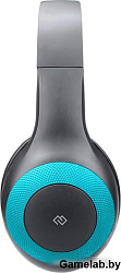 Гарнитура накладные Digma BT-15 черный/голубой беспроводные bluetooth оголовье (BT-15BLB)