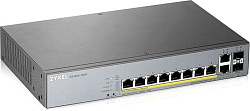 Коммутатор Zyxel GS1350-12HP-EU0101F 10G 2SFP 8PoE+ 130W управляемый