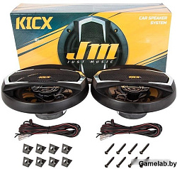 Колонки автомобильные Kicx JM-165 130Вт 89дБ 4Ом 16.5см (6 1/2дюйм) (ком.:2кол.) коаксиальные трехпо