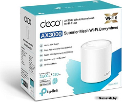 Бесшовный Mesh роутер TP-Link Deco X50(1-Pack) AX3000 10/100/1000BASE-TX белый (упак.:1шт)