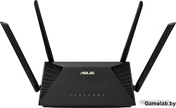 ASUS RT-AX53U// роутер  802.11b/g/n/ac/ax, до 574 + 1201 Mbps, 2,4 + 5 гГц, 4 антенны, USB ; 90IG06P