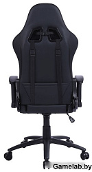 Кресло игровое Cactus с RGB-подсветкой черный эко.кожа с подголов. крестов. сталь