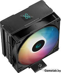 Кулер DEEPCOOL AG400 DIGITAL BK ARGB LGA1700/1200/115X/AM5/AM4 (9шт/кор, TDP 220W, PWM, ARGB Fan 120