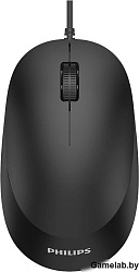 Philips Проводная Мышь SPK7207 3кнопки, USB 2.0, 1200dpi, Чёрный