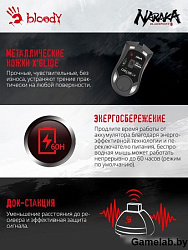 Мышь A4Tech Bloody R90 Plus Naraka белый/рисунок оптическая (5000dpi) беспроводная USB (7but)