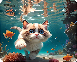 Коврик для мыши Cactus Fish Cat 300x250x3мм (CS-MP-D15M)