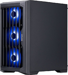 Корпус 1STPLAYER BULLET HUNTER H2 ARGB Black / mATX / 4x120mm ARGB fans / H2-BK-4F7