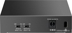 TP-Link LS105LP, Настольный коммутатор с 5 портами 10/100 Мбит/с (4 порта PoE), 802.3af, бюджет PoE 
