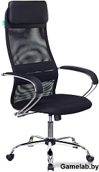 Кресло руководителя Бюрократ CH-608SL черный TW-01 TW-11 искусст.кожа/ткань с подголов. крестовина м