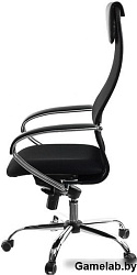 Кресло руководителя Бюрократ CH-609SL черный TW-01 TW-11 эко.кожа/сетка с подголов. крестов. металл 