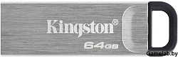 Флеш Диск Kingston 64Gb DataTraveler Kyson DTKN/64GB USB3.1 серебристый/черный