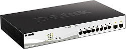 Коммутатор D-Link DGS-1210-10MP/FL 8G 2SFP 130W управляемый